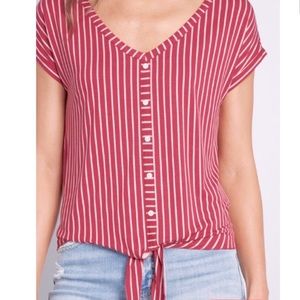 ModCloth tie front tee
